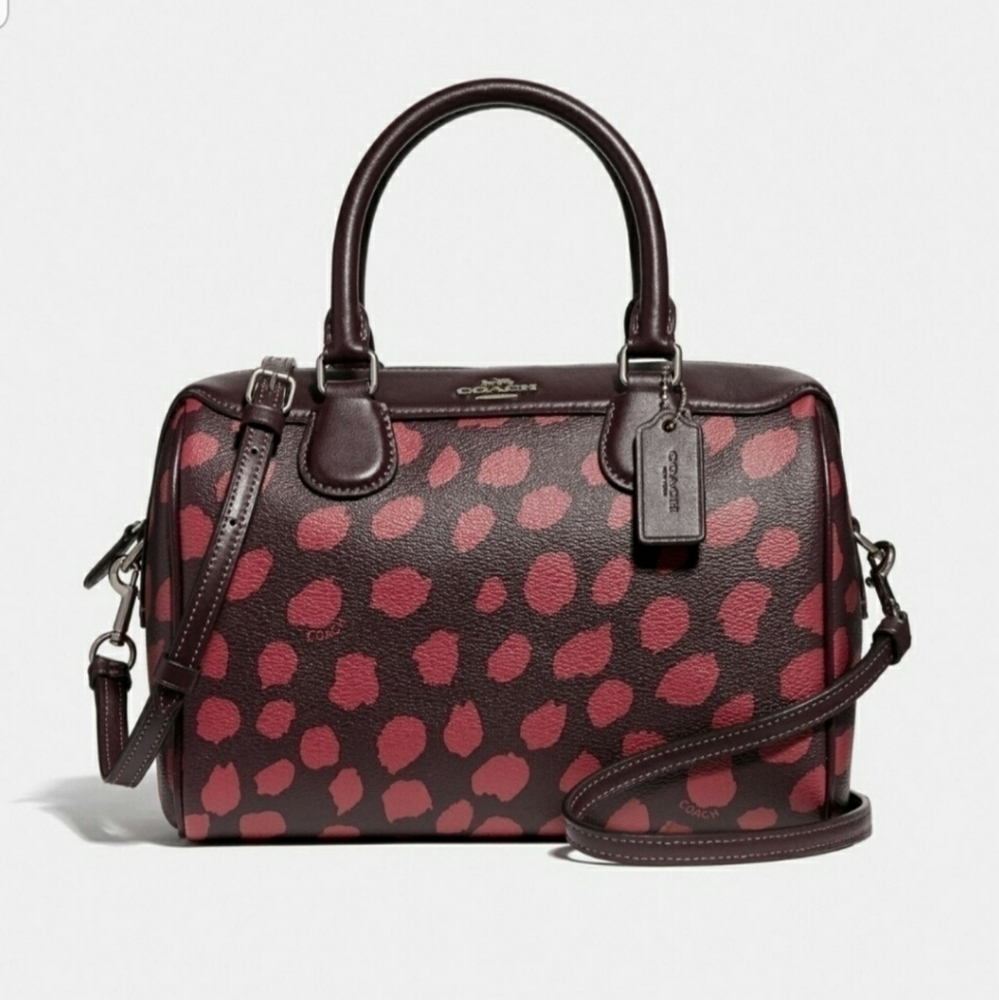 NWT, Mini Bennett Satchel w/deer spot print